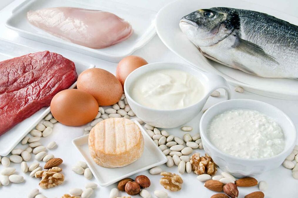 Alimenti ad alto contenuto proteico utilizzati per l'essiccazione